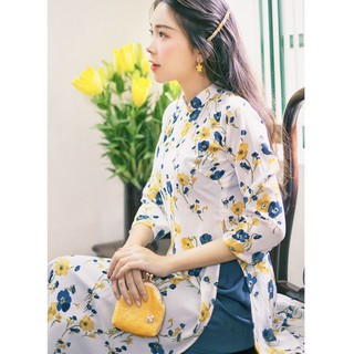Áo dài hoa nhí sumire