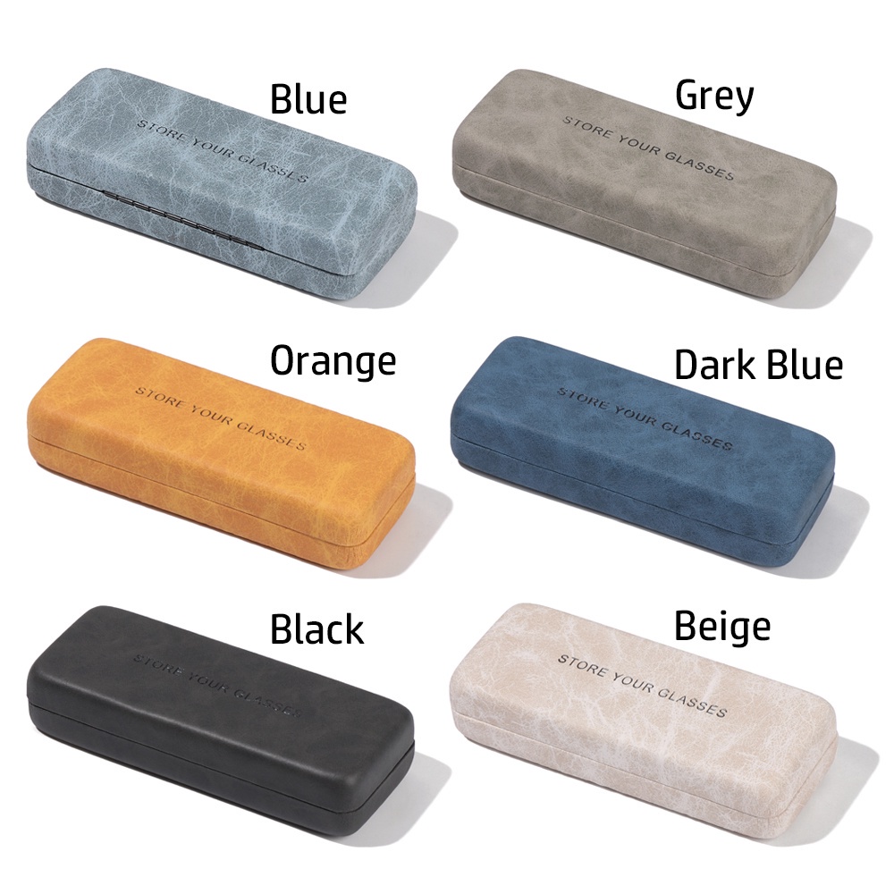 Hộp đựng mắt kính bằng da cứng chống thấm nước nhiều màu thời trang tiện lợi cho nam và nữ