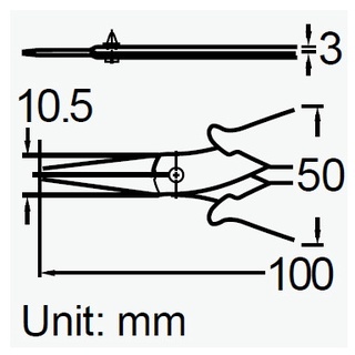Kềm nhọn Pro'skit 1PK-501E (100mm)