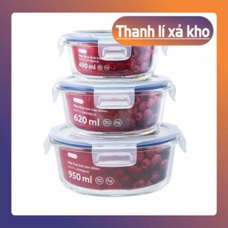 Hộp thủy tinh tròn Nikko 400ml - 620ml - 950 ml