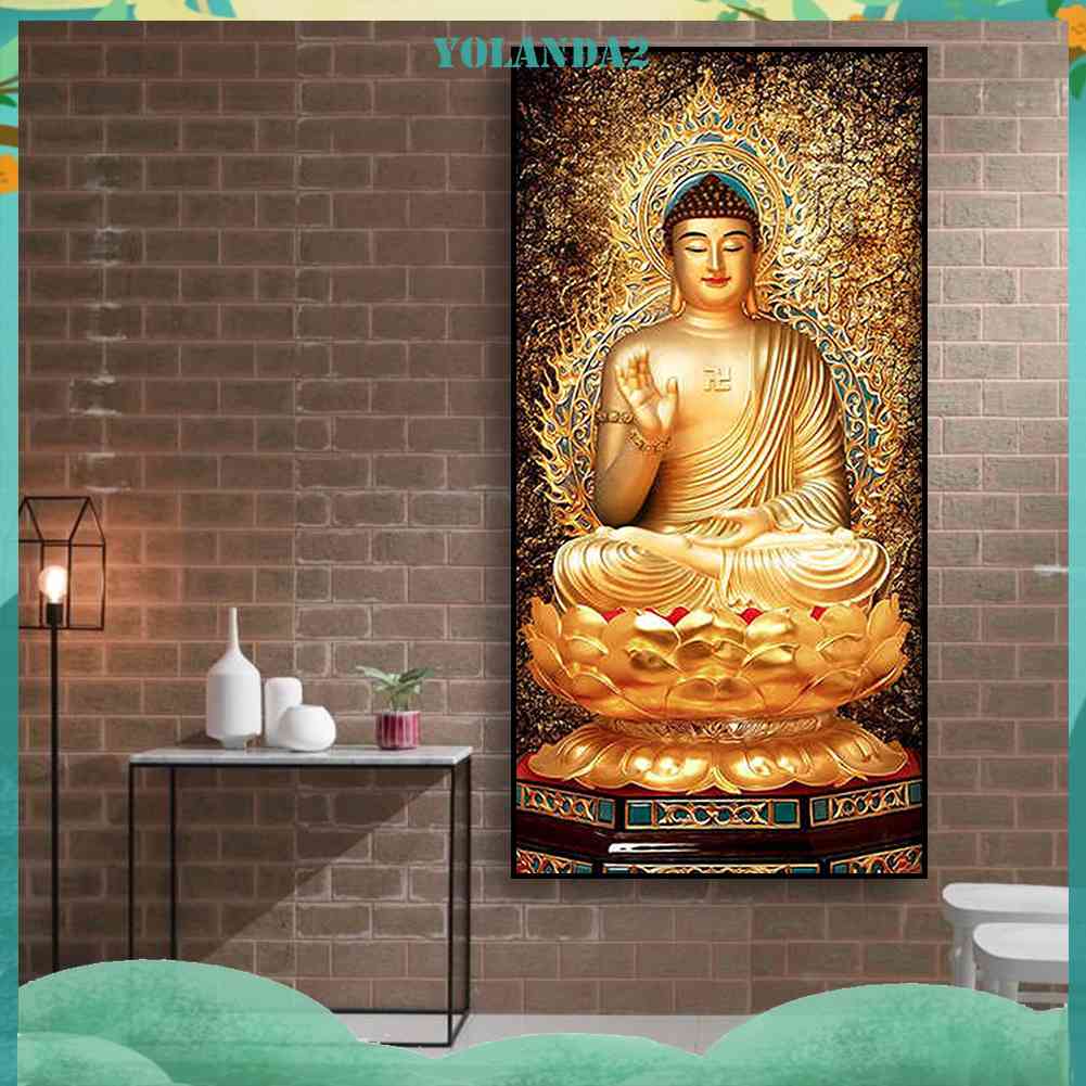 Tranh Đính Đá Kim Cương Toàn Bộ 5D DIY Hình Vẽ Phật