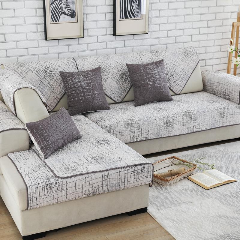 Vỏ Bọc Đệm Ghế Sofa Vải Cotton Chần Bông In Họa Tiết Graffiti