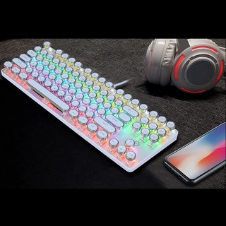 Bàn Phím Cơ E917 white Gaming - Led xuyên phím
