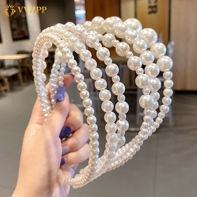 Cài tóc đính ngọc trai giả phong cách Hàn Quốc sang trọng đáng yêu