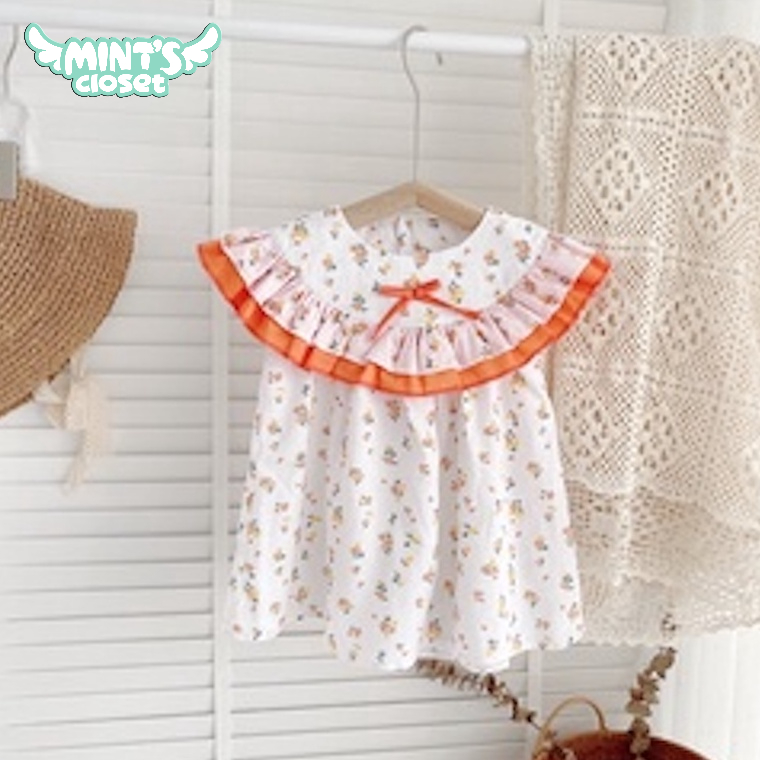 Váy sát nách bé gái cherry phối cổ yếm vuông hè size từ 1 - 5 tuổi MINTSCLOSET - GV0056 - GV0043 - GV0053 - GV0055