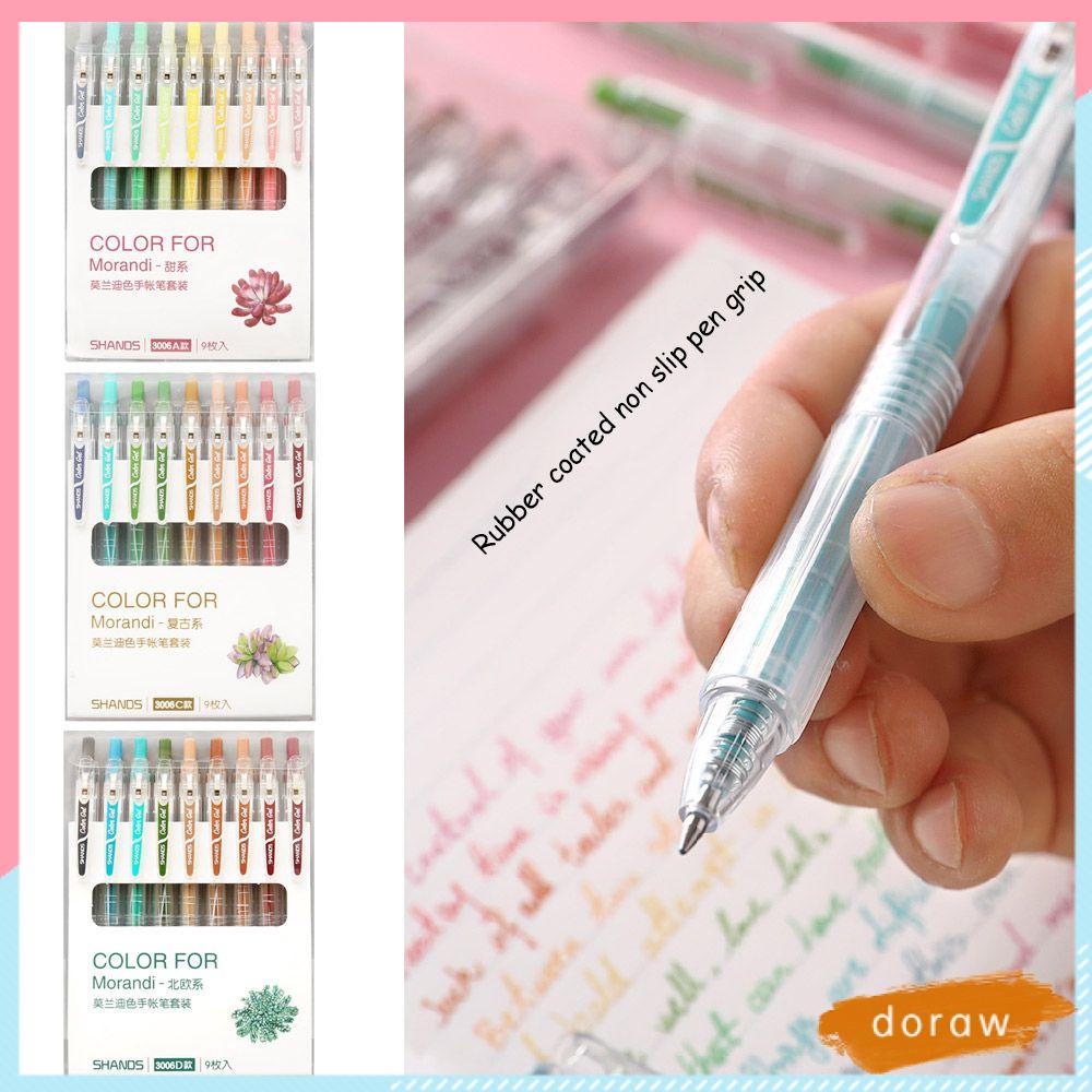 Set 9 Bút Mực Gel Dạng Nhấn Tiện Dụng