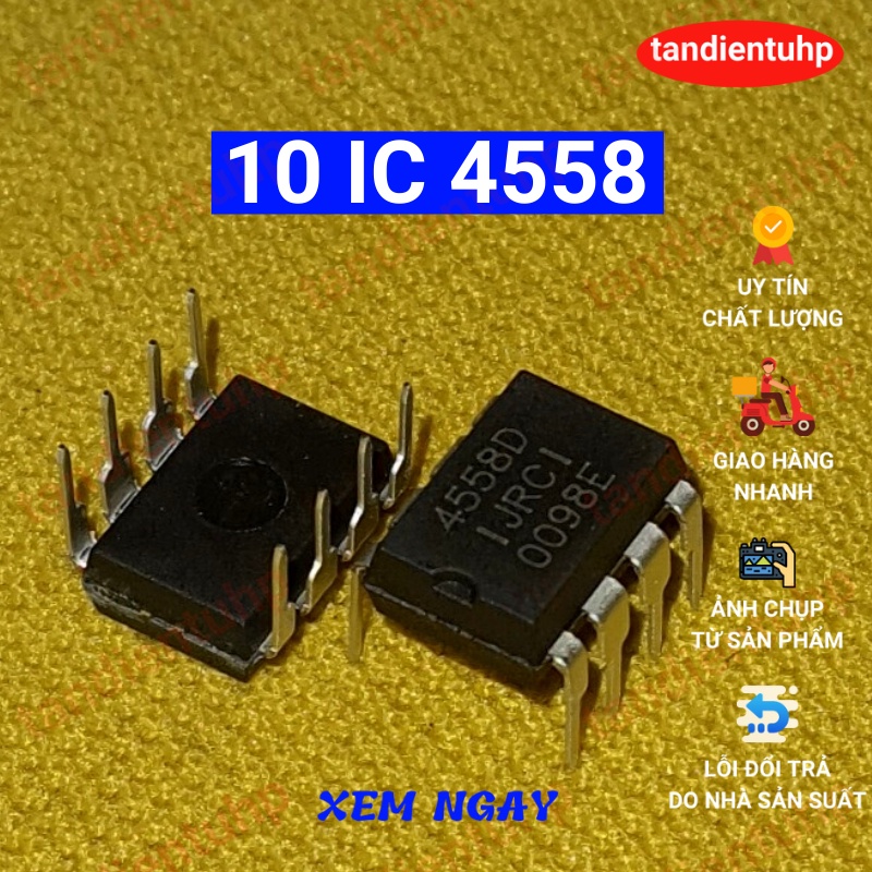 10 CHIẾC IC 358, 4558 KHUẾCH ĐẠI KÉP HÀNG MỚI 100%