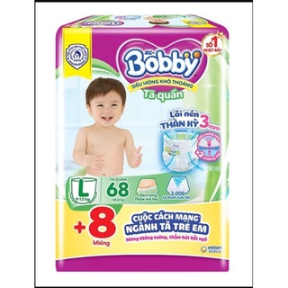 Tã quần bobby size l76 miếng-lõi nén thần kì 3mm