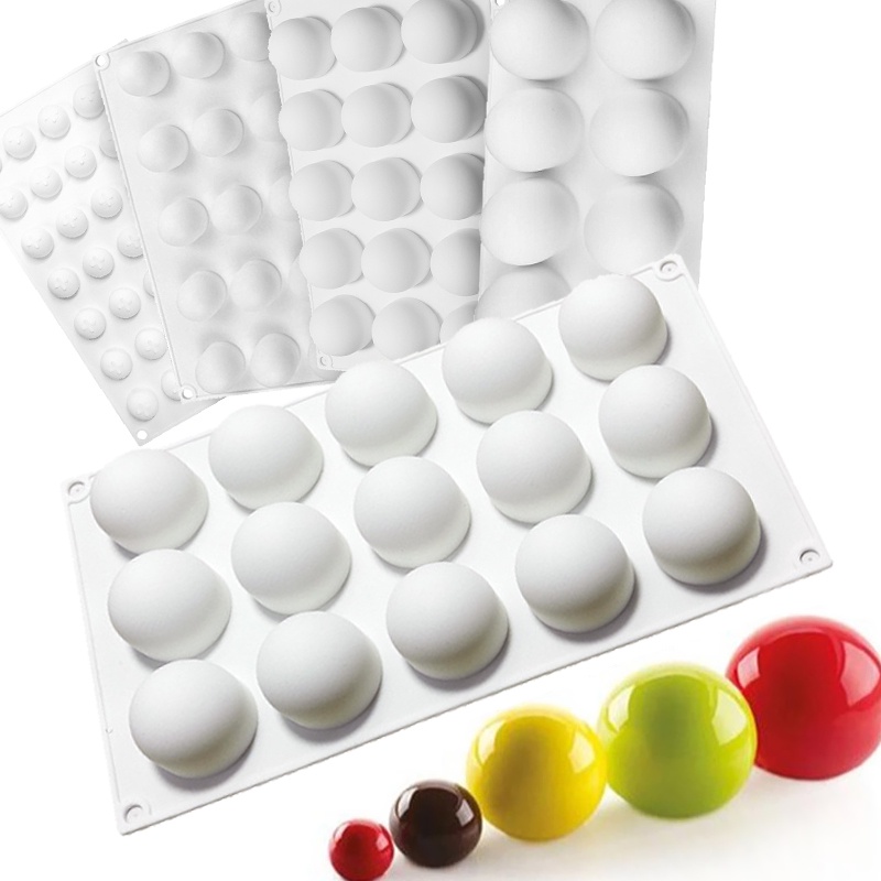 Khuôn Làm Bánh / Kẹo / Sô Cô La Hình Cầu Ba Chiều Bằng Silicone