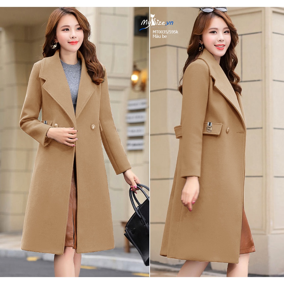 ÁO KHOÁC DẠ MANG TÔ ĐAI SAU MT0035