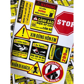 [ New ] Tem Dán Xe Máy, Ô Tô, Mũ Bảo Hiểm Siêu Chất Siêu Ngầu - Tem Dán Cute