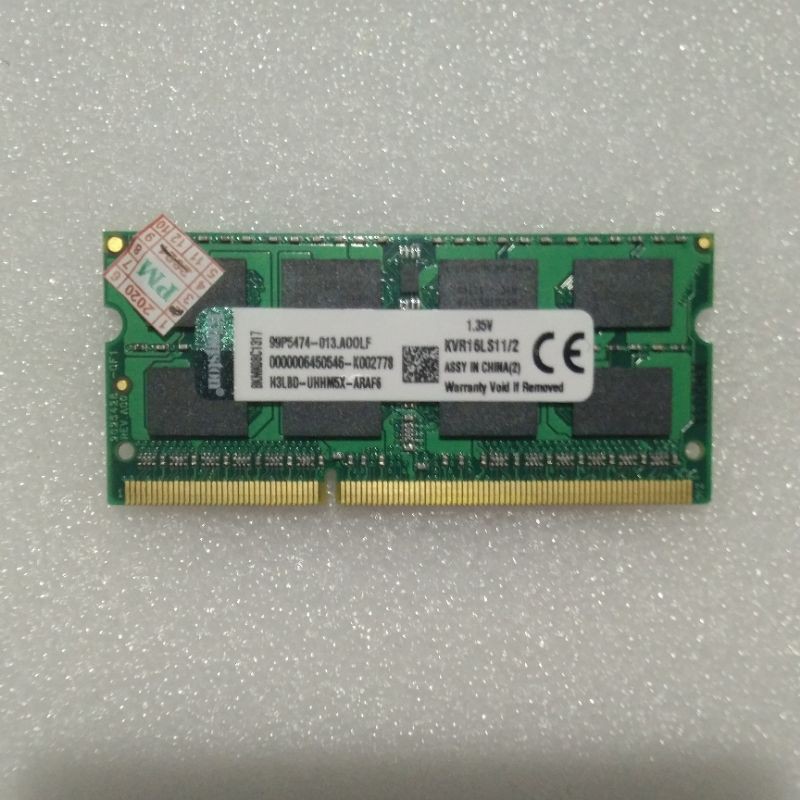 Ram Nb Ddr3l 2gb 1600mhz 12800 Original Kingston