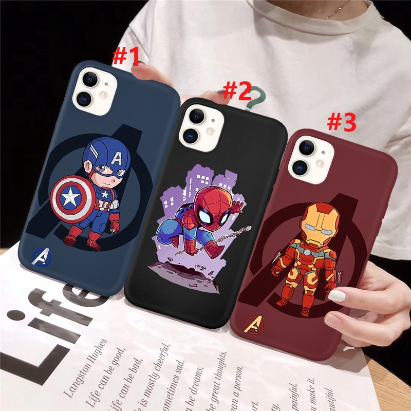 Ốp lưng iphone hoạ tiết phim Avengers Captain America/Ironman/Spiderman iPhone 11 11Pro 11ProMax 6 6s 7 8 X XS 12promax