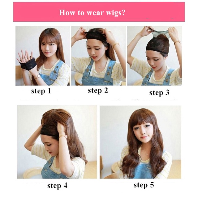 Bộ tóc giả ngắn thẳng tự nhiên thời trang cho nữ