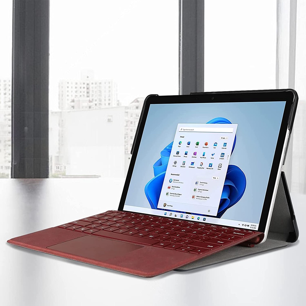 Ốp Bao Da Máy Tính Bảng Kèm Giá Đỡ Và Ngăn Đựng Bút Cho Microsoft Surface Go 3 / Go 2 / Go