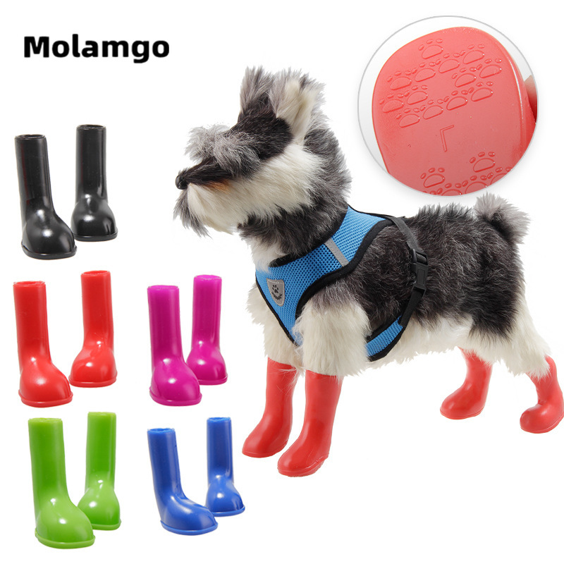 MOLAMGO Vật nuôi giày đi mưa khởi động chống thấm nước hiệu suất đàn hồi tốt có thể lớn có thể nhỏ ba thông số kỹ thuật giày đi mưa bong bóng lớn