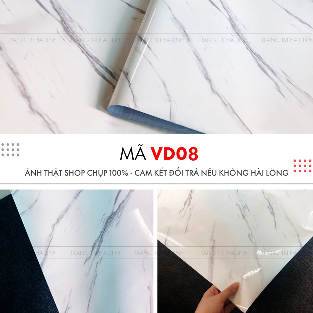 Giấy dán tường bếp giả vân đá 3D chịu nhiệt, Decal dán tủ, bàn, ghế, kệ tường bếp phòng ăn chống bám dầu mỡ