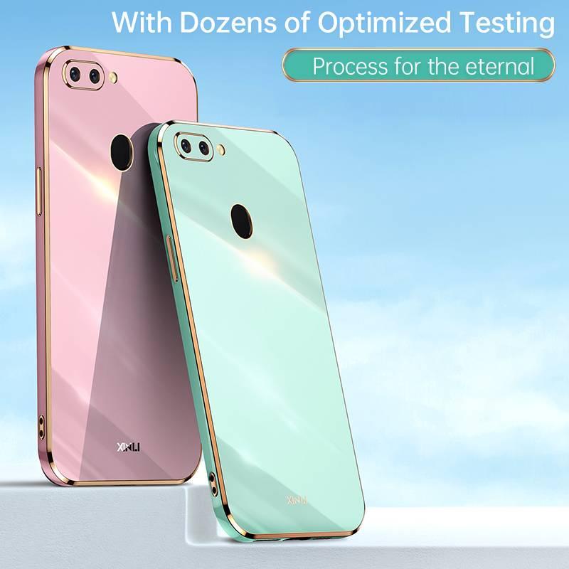 Ốp điện thoại chống rơi mạ điện viền thẳng bảo vệ toàn diện cho OPPO R11 R10 R11S R17 Pro R15 Pro R11S Plus