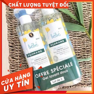 Sữa tắm bebe klorane – sữa tắm gội 2 in 1 cho trẻ sơ sinh 500ml
