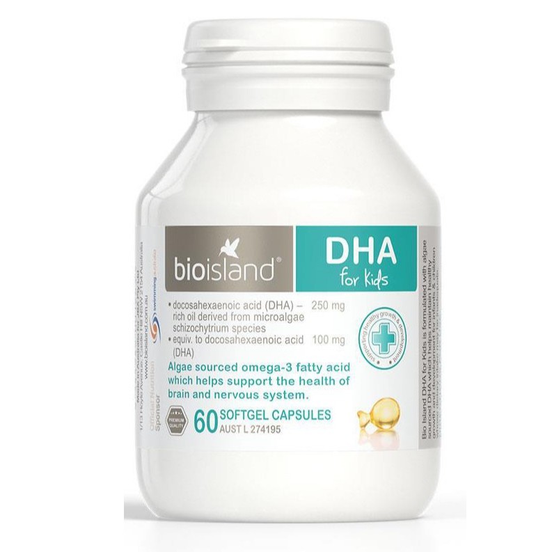 Viên uống bổ sung DHA cho bé Bio Island DHA của Úc- ĐỦ BILL