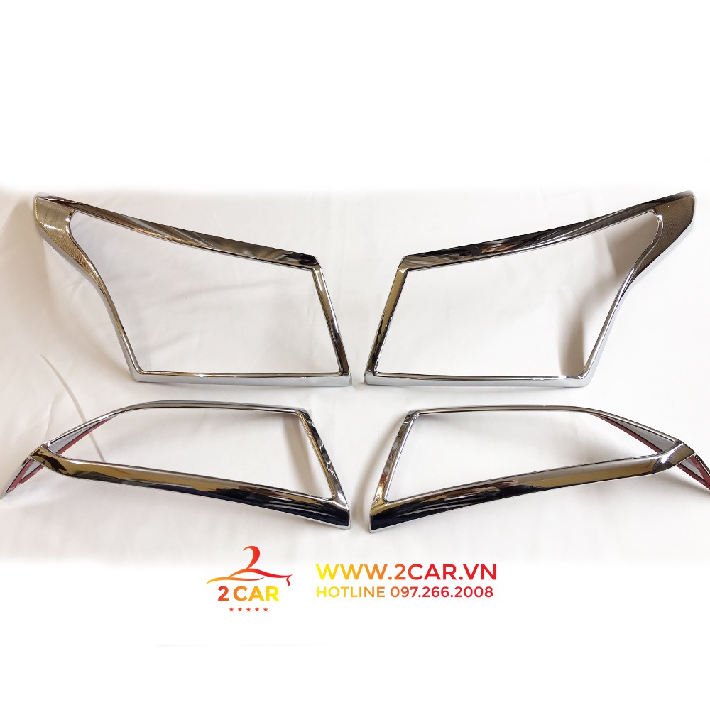 Ốp viền đèn pha, hậu xe Hyundai Accent 2018- 2019- 2020- 2021- 2022- 2023 mạ crom cao cấp