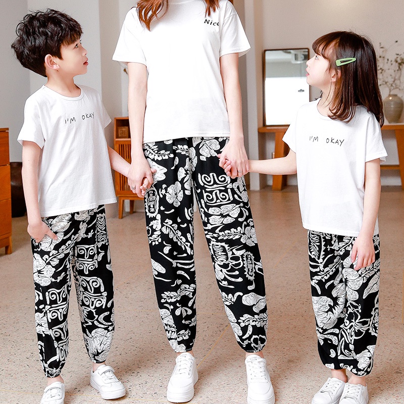 Quần Dài Ống Rộng Chất Liệu Cotton Thời Trang Xuân Thu Cho Bé 100-150cm