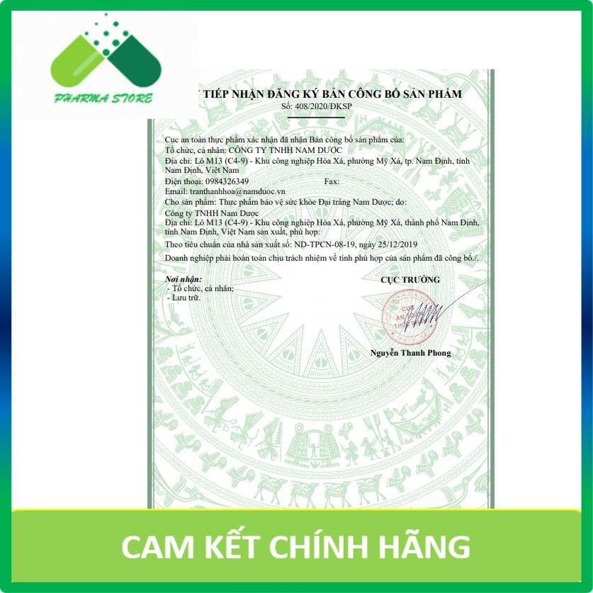 ! Viên Uống Đại Tràng Nam Dược - Giúp Giảm Triệu Chứng Viêm Đại Tràng Cấp & Mạn Tín – Hộp 30 viên