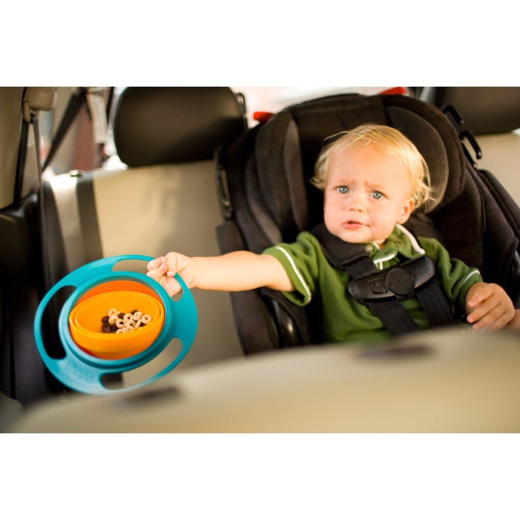 Bát ăn cho bé xoay 360 độ ko đổ đồ ăn