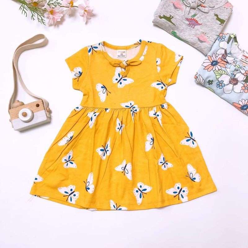 🌸Váy cotton cổ nơ mẫu 2021🌸 8_20kg cực xinh XẢ HÀNG LẺ SIZE