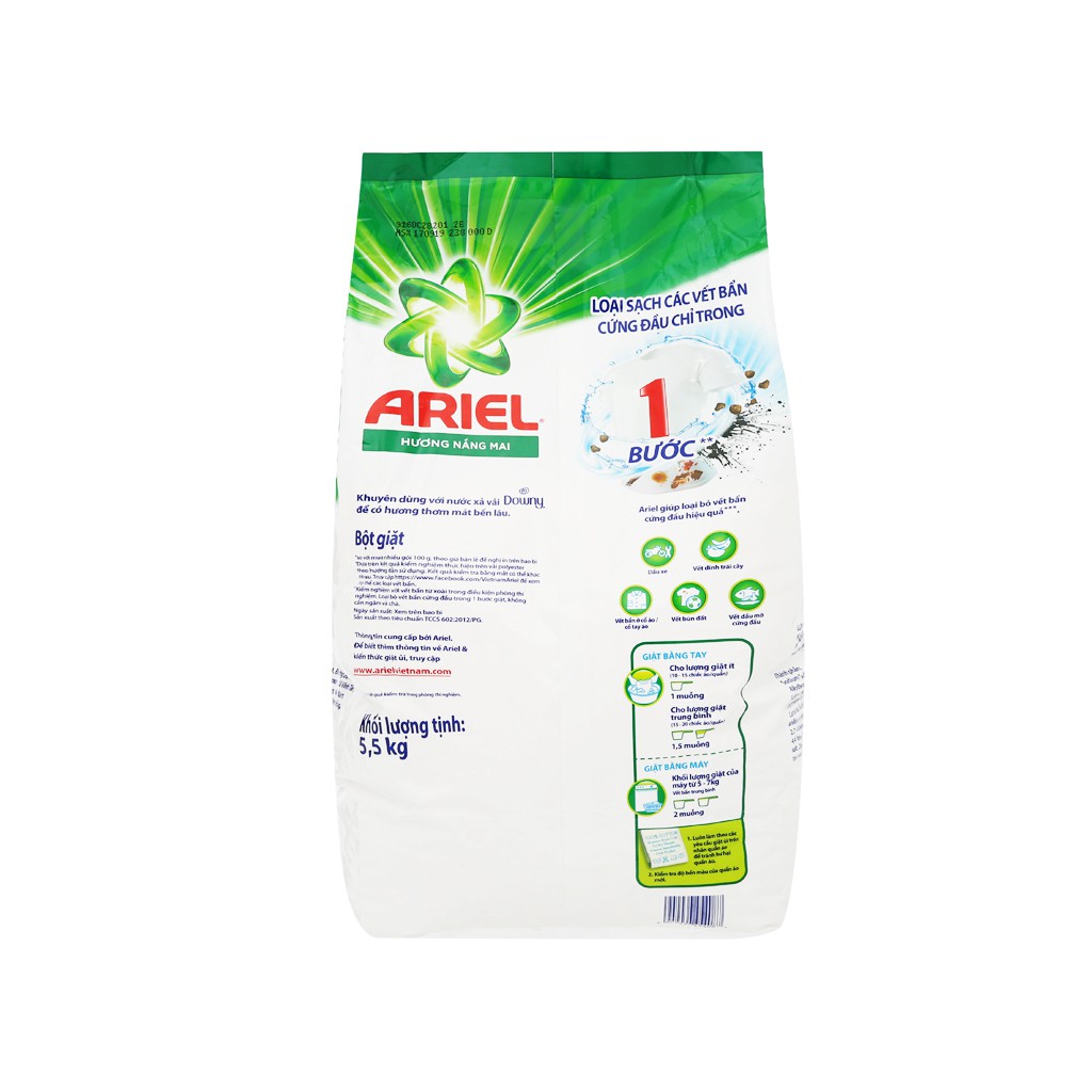 Bột giặt Ariel hương nắng mai 5.5kg