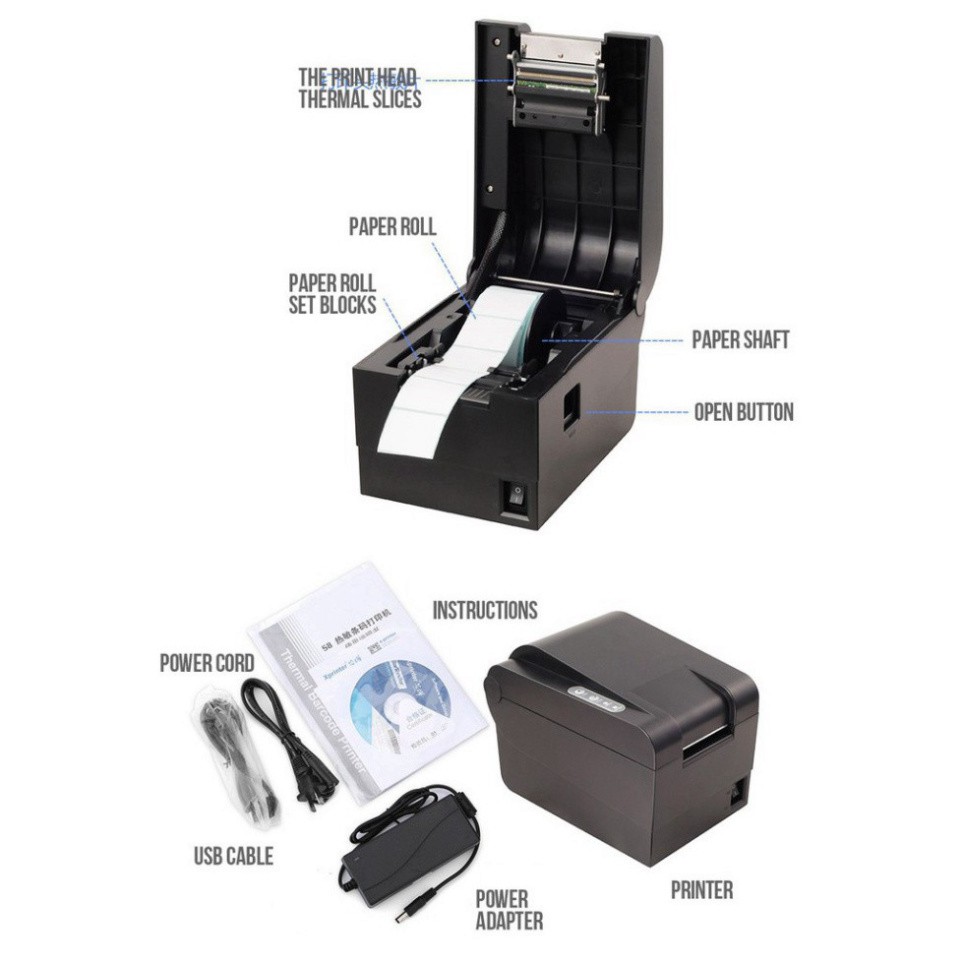 Máy In Tem Xprinter XP- 235B Chuyên Dùng Cho Trà Sữa | BigBuy360 - bigbuy360.vn