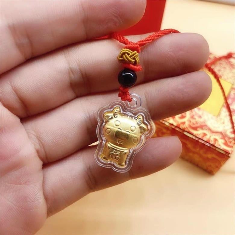 [Sẵn Hàng Giao Ngay] dây đeo cổ trâu vàng may mắn