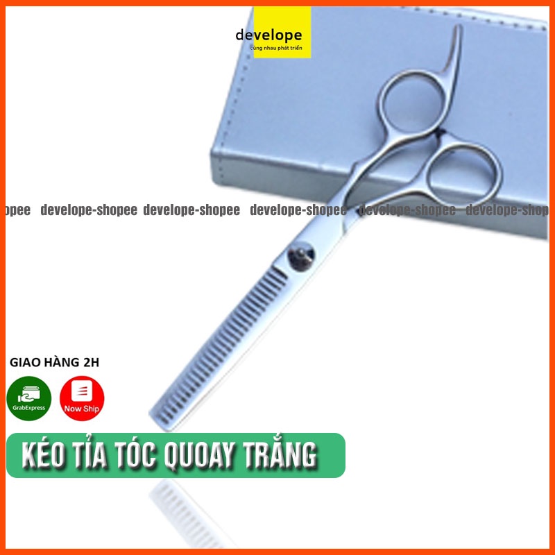 Kéo tỉa tóc quoay trắng