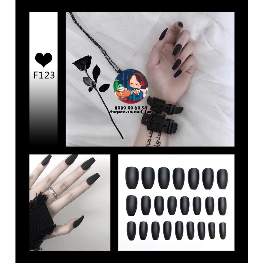 [ 820 - Đen F123 10 ] SƠN MỊN ĐƠN SẮC - THANG DÀI [Tặng Miếng Dán Và Dụng Cụ] LẺ