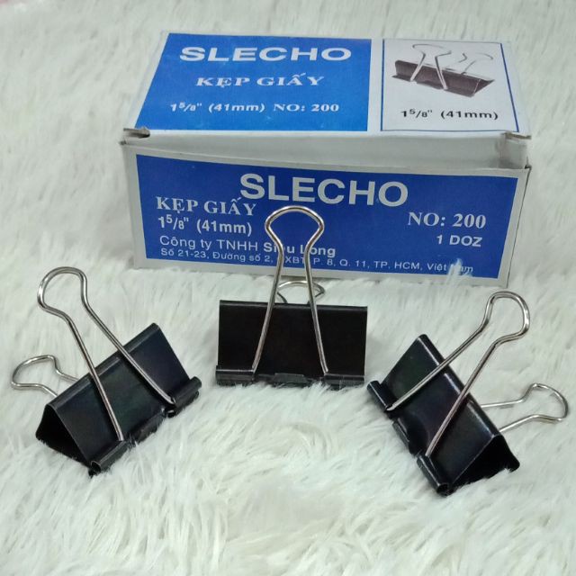 Kẹp tài liệu sắt màu đen 15mm, 19mm, 25mm, 32mm, 41mm, 51mm