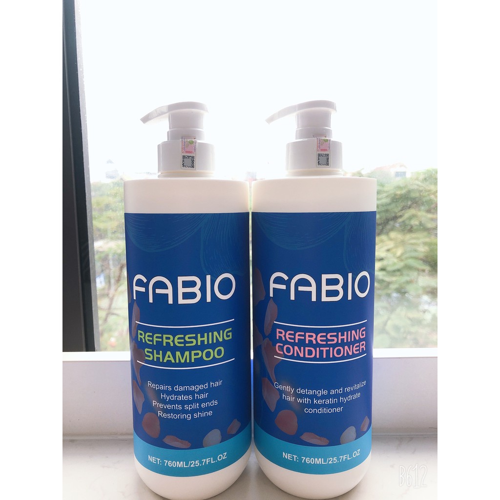 Dầu gội xả dưỡng chất FABIO Refreshing 760mlx2