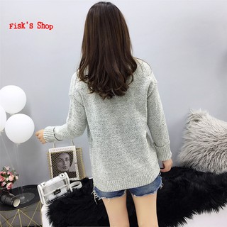 Áo len cao cổ form rộng