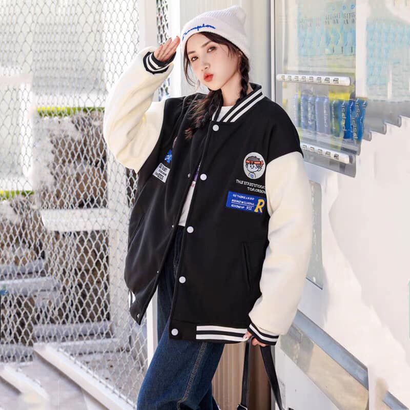 Áo Khoác Bomber Nam Nữ Form Rộng Chất Nỉ Bông Dày Dặn Unisex | BigBuy360 - bigbuy360.vn