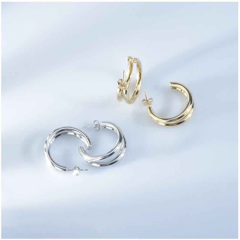 Bông Tai Titan Ko Han Rỉ Kiểu Móc Cá Tính TT 4056