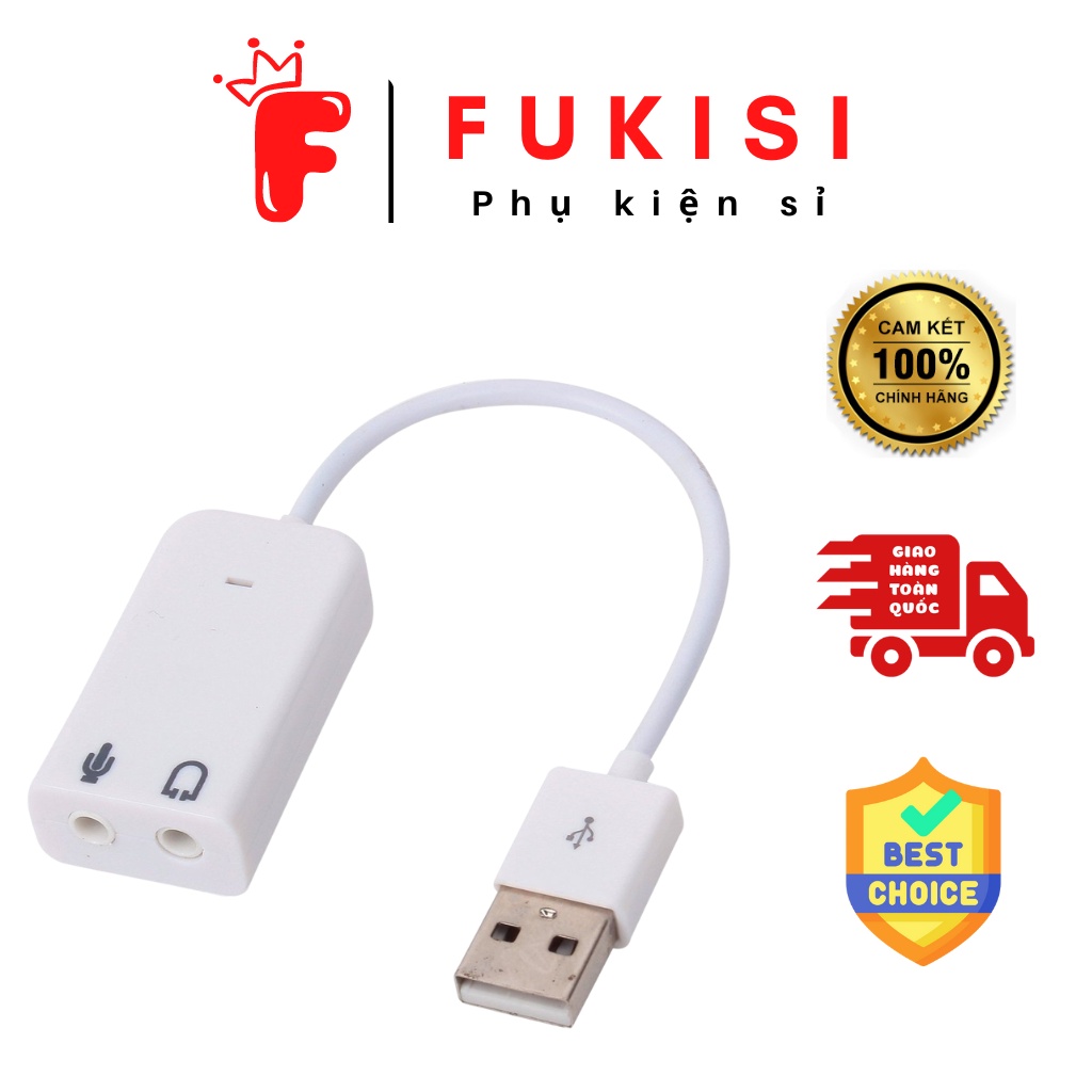 Cáp USB SOUND SOUND 7.1 sử dụng cho PC và LAPTOP - Fukisi