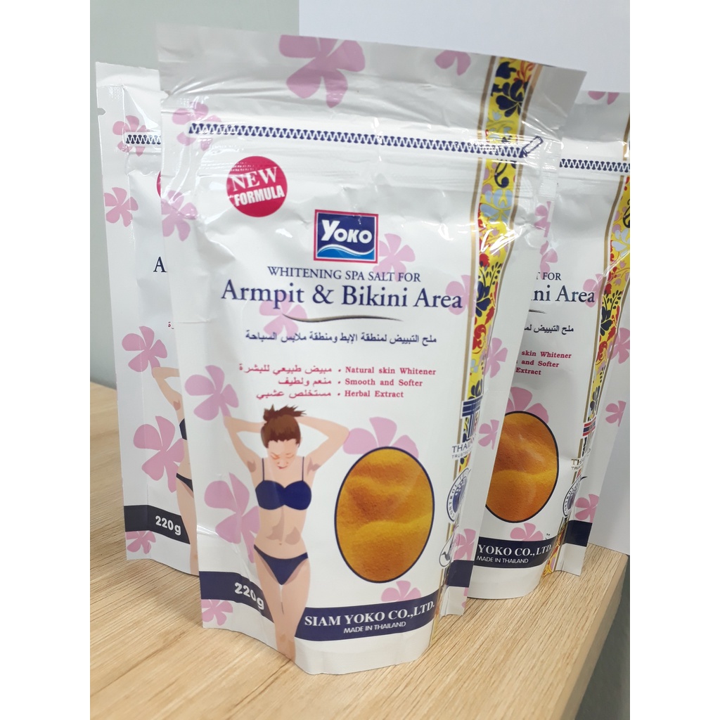 Muối tắm YOKO Tẩy Tế Bào Chết Vùng Nách Và Bikini 220g/ Muối tắm Abonne 350g