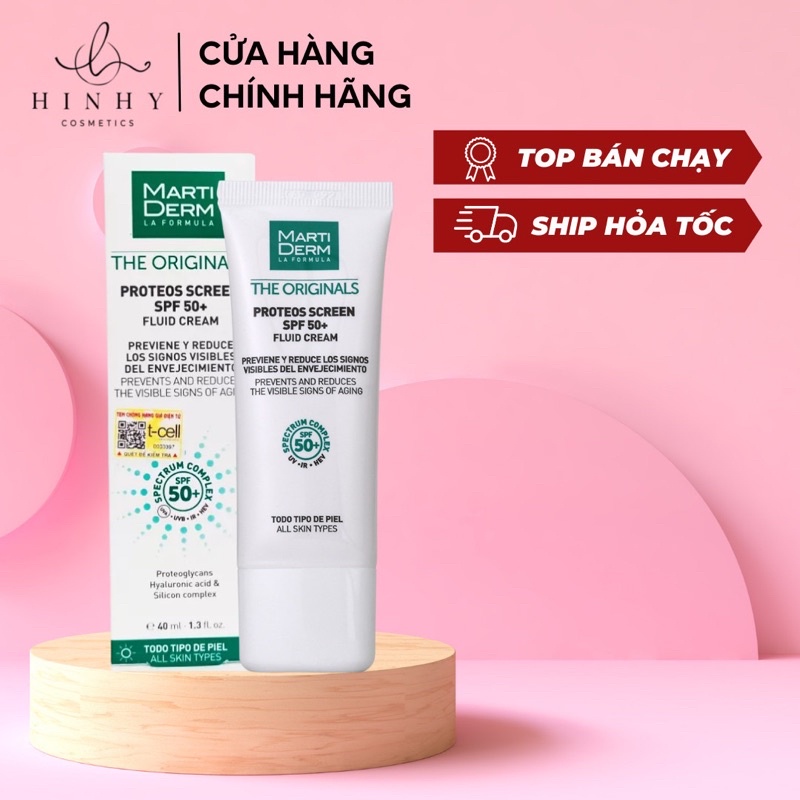 Kem Chống Nắng Mar ti The Originals Proteos Screen SPF 50+ Fluid Cream 40ml