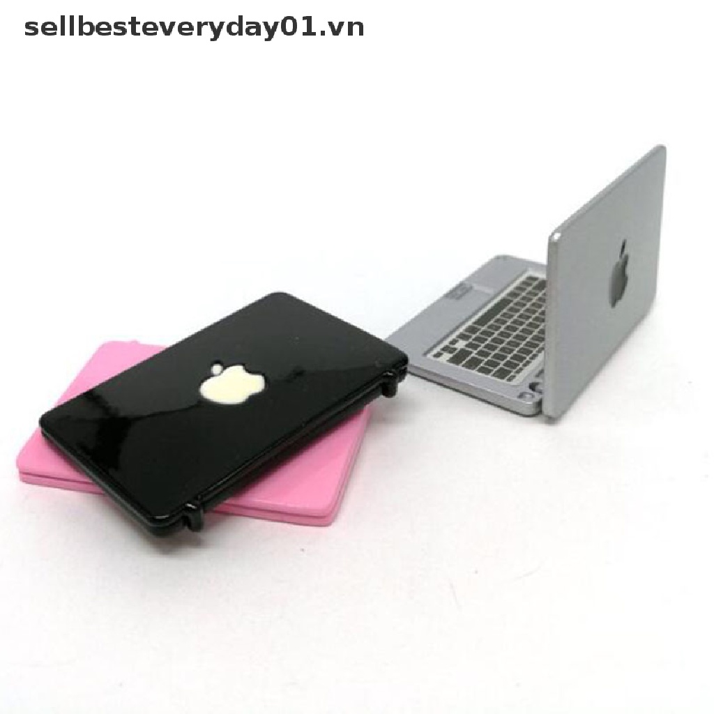 Mô hình laptop mini tỉ lệ 1:12 dành cho trang trí nhà búp bê