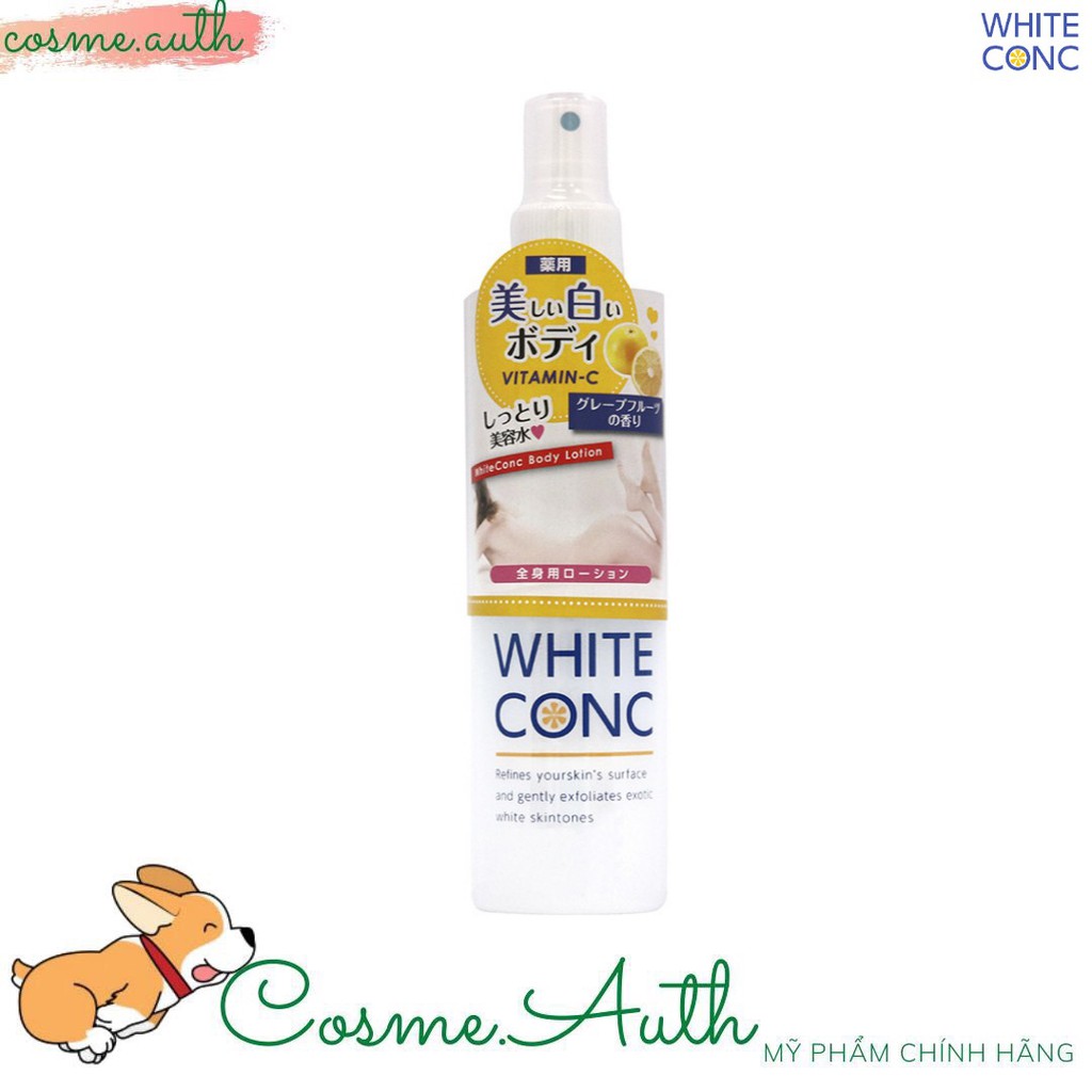 Xịt Dưỡng Trắng Da Toàn Thân White Conc Body Lotion Vitamin C 245ml