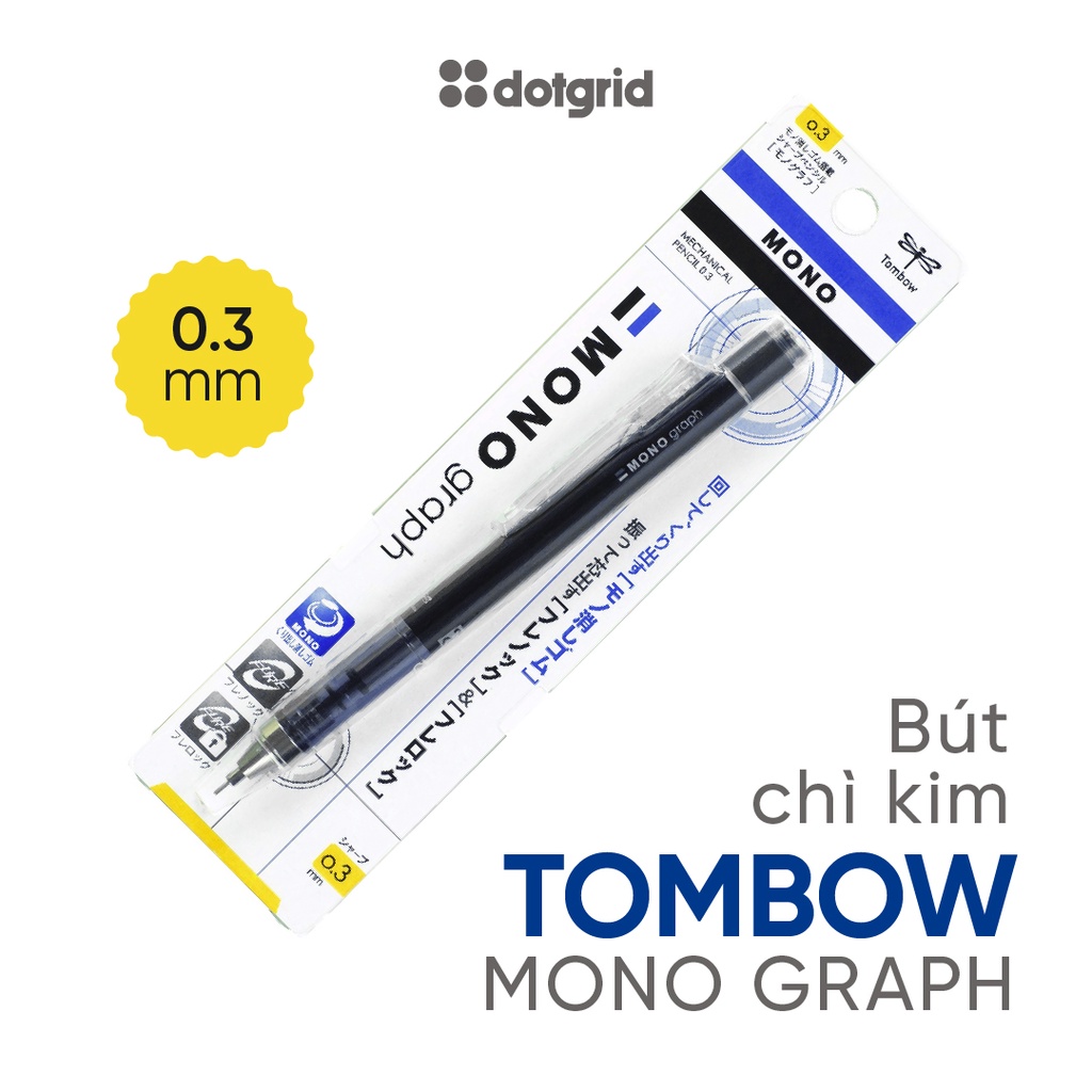 Bút chì bấm Tombow MONO Graph 03mm - Nhiều màu tùy chọn