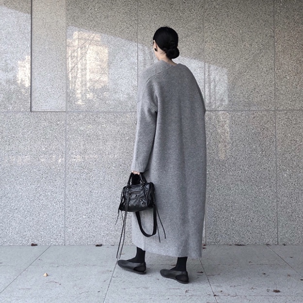 Áo khoác cardigan dáng dài qua gối thời trang phong cách châu âu thời trang thu đông cho nữ  | BigBuy360 - bigbuy360.vn