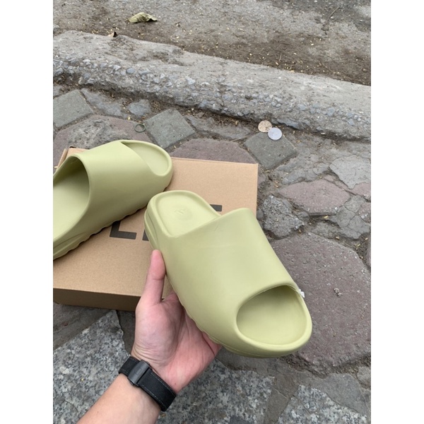 Dép Slide xanh cốm - resin phiên bản cao cấp