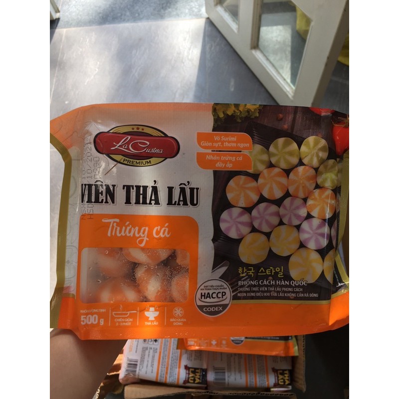 Viên thả lẩu bánh bao nhân pho mai trung muoi 500gr