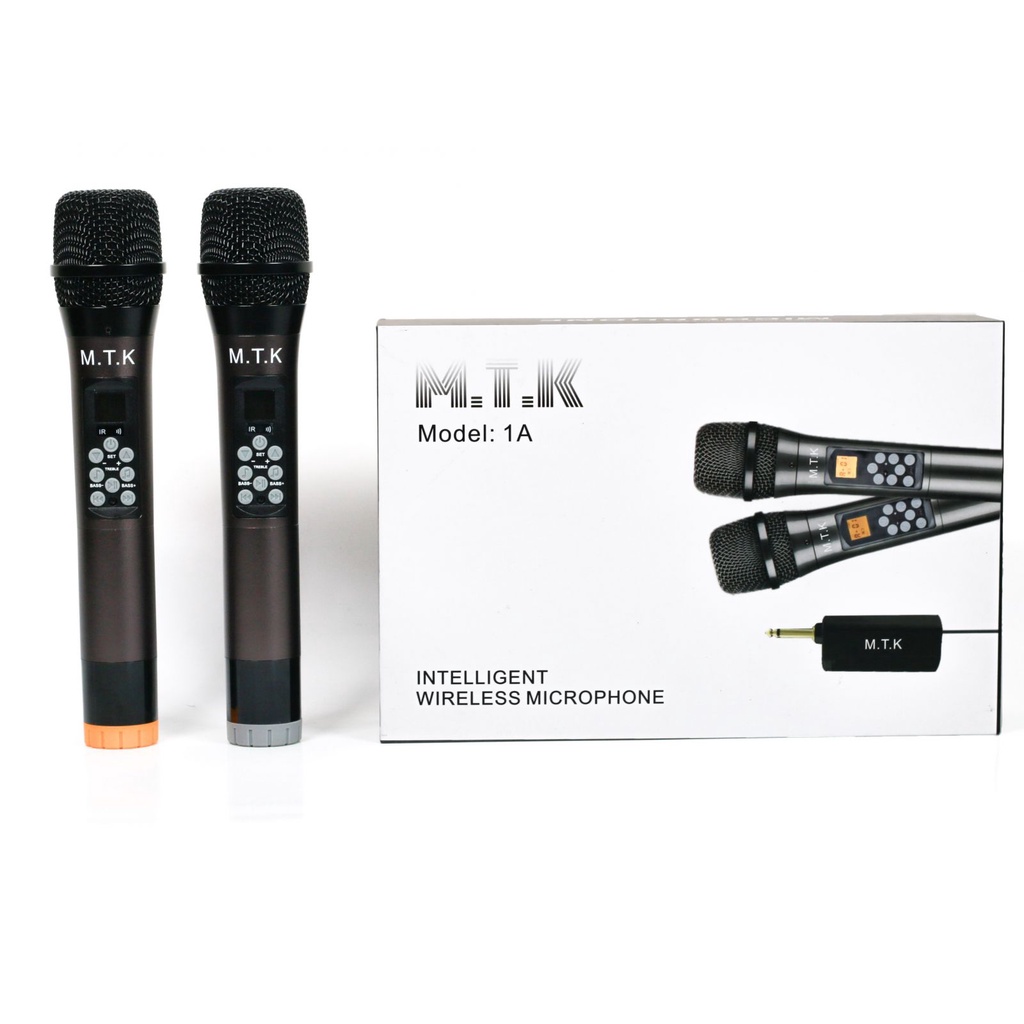 Micro Không Dây Mtk 1A Chỉnh Bass Treble Echo Ngay Trên Thân Mic Tích Hợp Hệ Thống Dò Tần Số Tự Động, tùy chỉnh bass