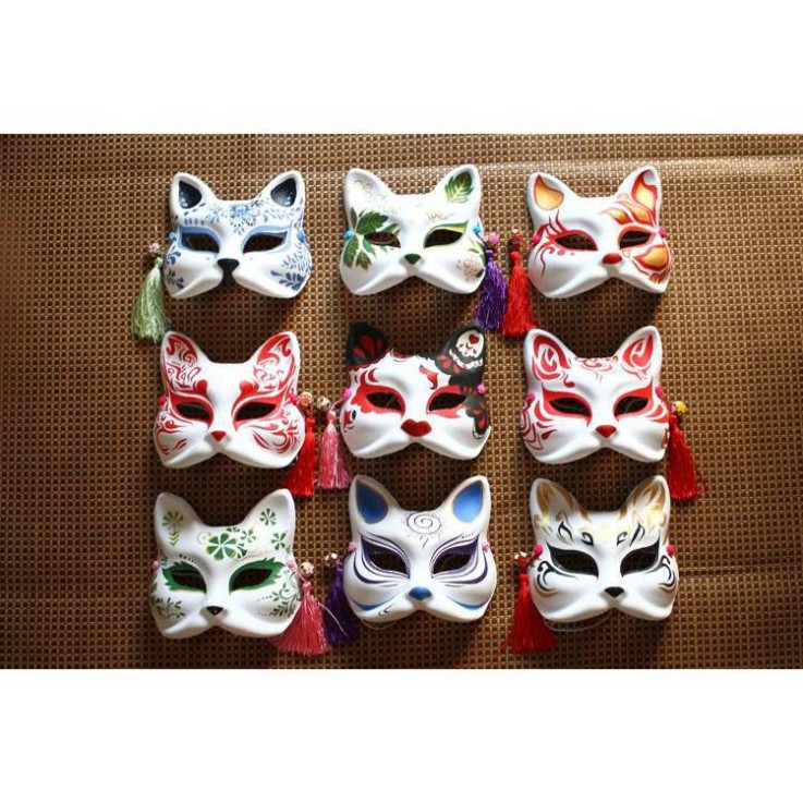 Bán Kitsune Mask - Mặt Nạ trắng- Mặt nạ cáo Siêu rẻ
